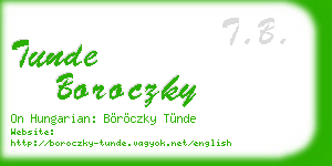 tunde boroczky business card